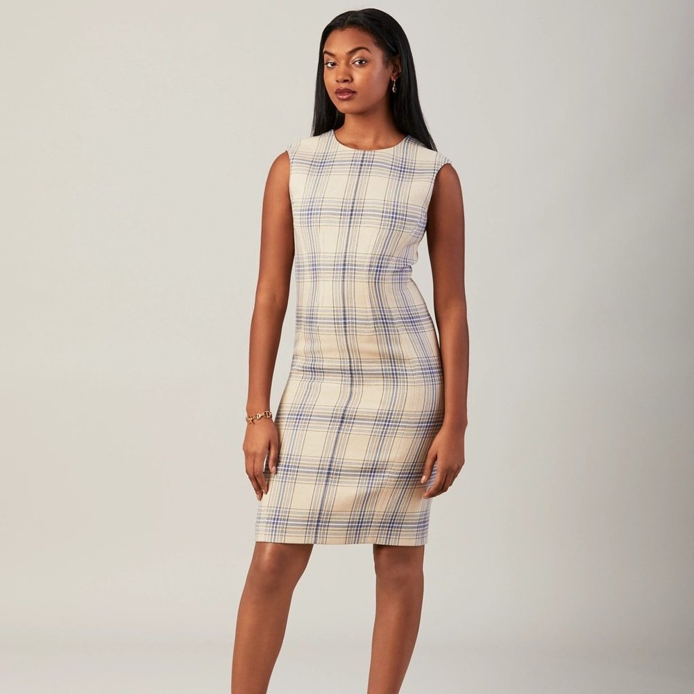 BB Plaid Sheath Dress